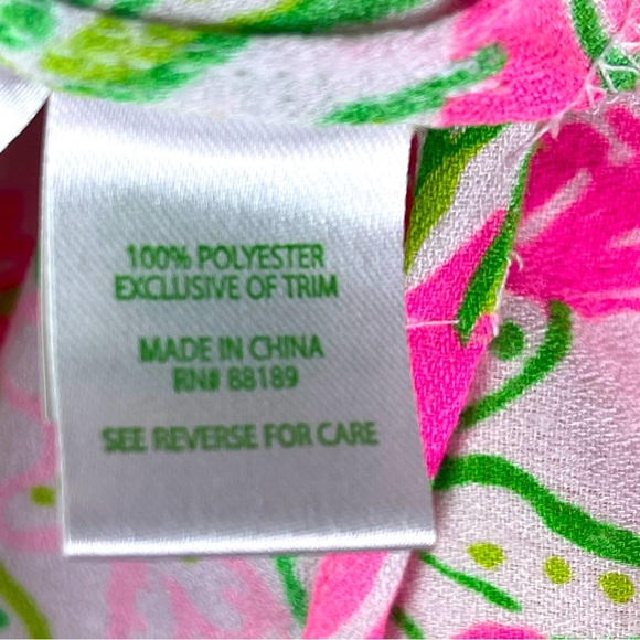 LILLY PULITZER Girls’ Size 8 Carlotta Maxi Dress Pink Floral Print Gold Accents - Picture 12 of 13